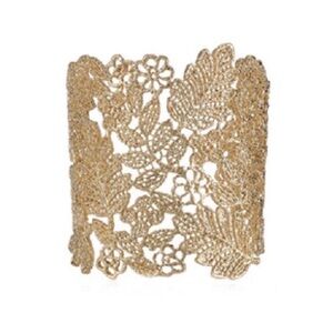 Stella & Dot Chantilly Lace Gold Cuff